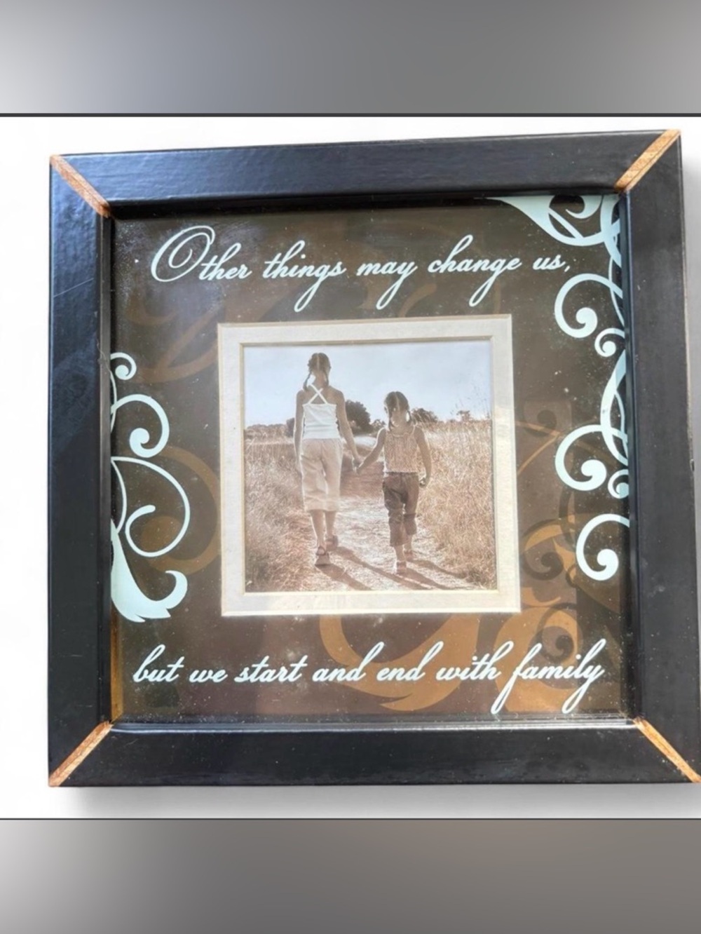 Black Decorative Family Sentiment Photo Frame